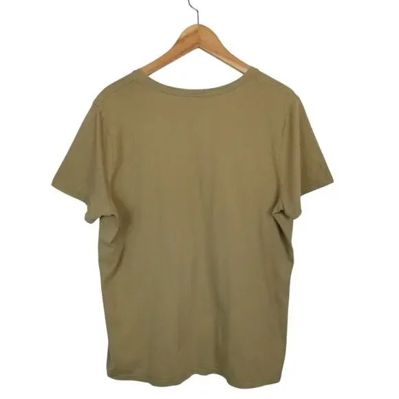 Life Is Good Army Green Bicycle V-Neck Cotton T-Shirt Women's Size XL - Picture 3 of 6